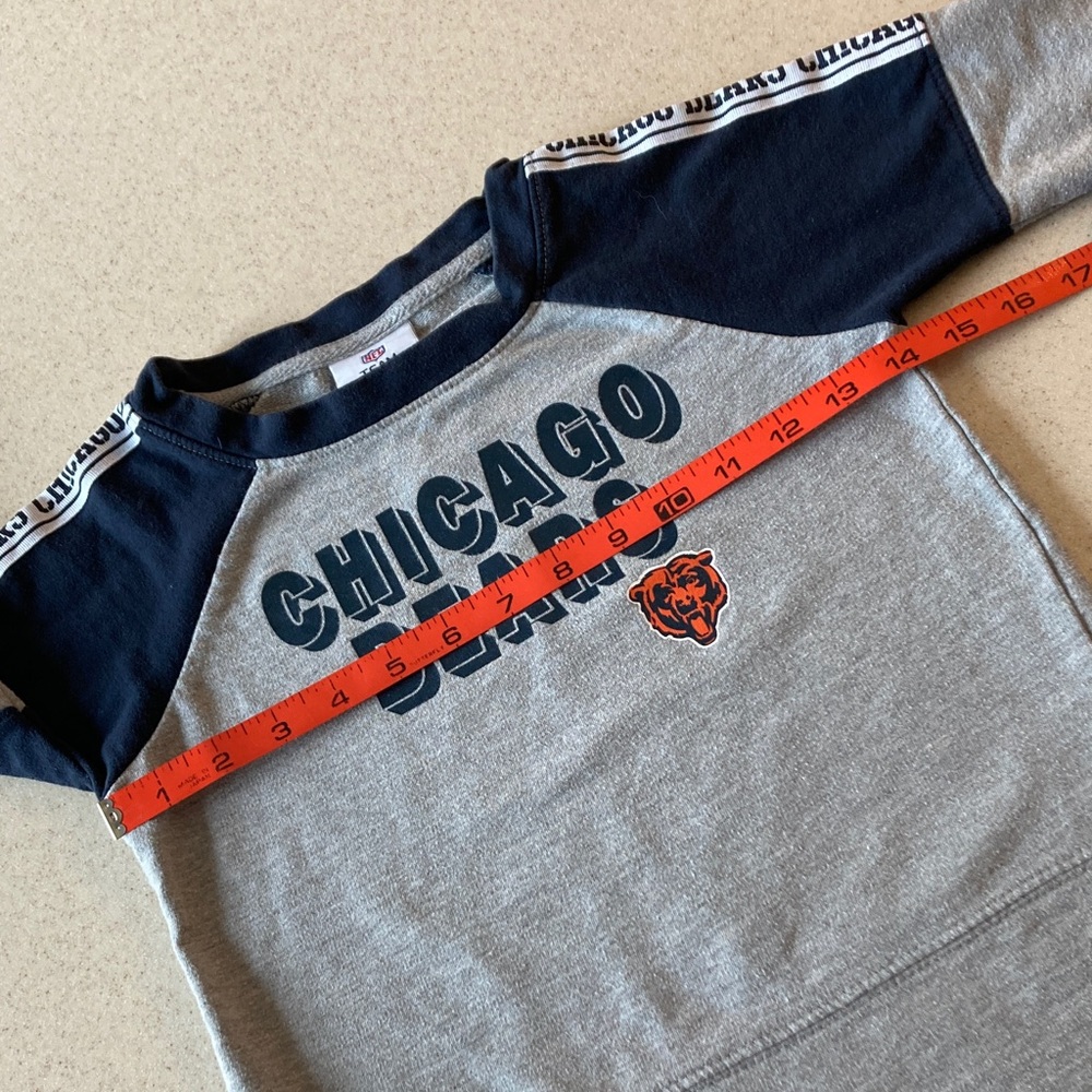 NFL Kids Gray and Navy Chicago Bears Sweatshirt Size XS 4/5 - Picture 6 of 8